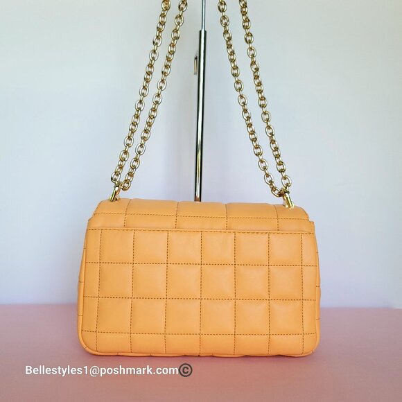 MICHAEL KORS Soho Quilted Smooth Leather Shoulder Bag- Cantaloupe color ⭐ - Picture 7 of 16